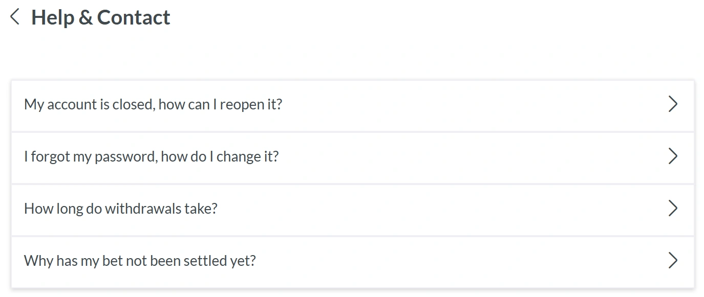 Customer support at Coral Casino